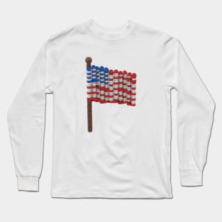 Brick American Flag Long Sleeve T-Shirt